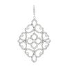 Sterling Silver Cubic Zirconia Filigree Pendant & Chain