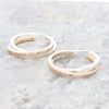 Sterling Silver and Rose Gold Plated Hoop Ladies Earrings