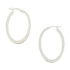 Sterling Silver and Rose Tone Hoop Ladies Earrings