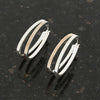 Sterling Silver and Rose Tone Hoop Ladies Earrings