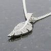 Sterling Silver Cubic Zirconia Leaf Pendant and Chain