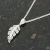 Sterling Silver Cubic Zirconia Leaf Pendant and Chain