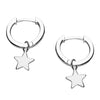 Sterling Silver Ladies Small Huggie Hoop Charm Earrings
