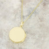 Gold Plated Sterling Silver Stars Round Locket and Chain