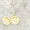 Gold Plated Sterling Silver Stars Round Locket and Chain