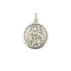 Sterling Silver St Christopher Antique Finish Unisex Pendant And Chain H4138