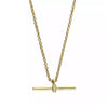 Gold Plated Sterling Silver Mini T-Bar Necklace
