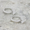 Sterling Silver Butterfly Charm Hoop Earrings