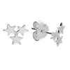 Sterling Silver Triple Star Stud Earrings