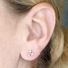 Sterling Silver Triple Star Stud Earrings