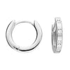Sterling Silver Cubic Zirconia Star Huggie Earrings