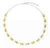 Sterling Silver and Gold Plated Cubic Zirconia Kiss Necklace