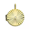 Gold Plated Sterling Silver Diamond Cut Round Locket and Chain
