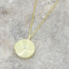 Gold Plated Sterling Silver Diamond Cut Round Locket and Chain