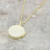 Gold Plated Sterling Silver Diamond Cut Round Locket and Chain