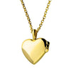 Gold Plated Sterling Silver Heart Shape Locket and Chain