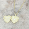 Gold Plated Sterling Silver Heart Shape Locket and Chain