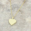 Gold Plated Sterling Silver Heart Shape Locket and Chain