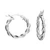 Sterling Silver Twist Hoop Earrings H6259S-1