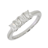 18ct White Gold 0.86ct Emerald Cut Diamond 4 Stone Ring
