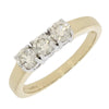 9ct Yellow Gold 0.72ct Diamond Trilogy Ring | H&H Family Jewellers