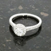 Platinum 0.73ct Halo Cluster Diamond Ring