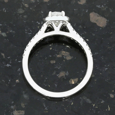 Platinum 0.73ct Halo Cluster Diamond Ring