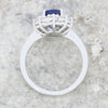 18ct White Gold 1.20cts Sapphire & 0.96cts Diamond Cluster Ring