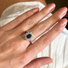 18ct White Gold 1.20cts Sapphire & 0.96cts Diamond Cluster Ring