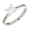 Palladium 0.90cts Solitaire Ring Brilliant Cut Diamond | H&H