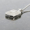 9ct White Gold 0.90cts Diamond Set Pendant and Chain Necklace