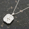 9ct White Gold 0.90cts Diamond Set Pendant and Chain Necklace