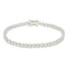 Ladies Sterling Silver White Cubic Zirconia Bracelet HHSIL1