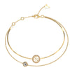 Guess 4G Double Chain Gold Tone Bracelet UBB04160YG