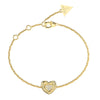 Guess LOVE Crystal Heart Bracelet UBB05461YG - Gold Tone