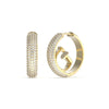 Guess G Logo Crystal Set Hoop Earrings JUBE03299JWYGT - Gold Tone