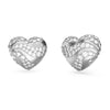 Guess Heart Waves Crystal Stud Earrings JUBE04504JWRH