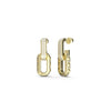 Guess Matelasse Pave Double Link Crystal Drop Earrings JUBE04582JWYG
