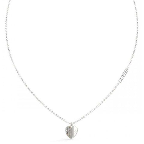 Guess Crystal Set Heart Necklace UBN03035JWRH