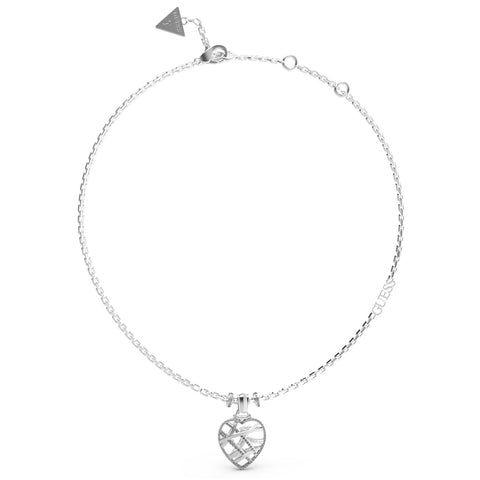 Guess Crystal Set Heart Necklace UBN03099JWRH