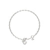 Guess Heart Waves Crystal Heart and T-Bar Necklace JUBN04494JWRHT