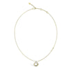Guess Gold Tone Crystal G Logo Necklace JUBN04518JWYGT