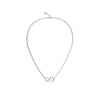 Guess Mon Amour Two Hearts Necklace JUBN04616JWRHT