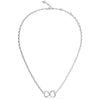 Guess Mon Amour Two Hearts Necklace JUBN04616JWRHT