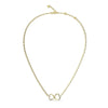 Guess Mon Amour Two Hearts Necklace JUBN04616JWYGT - Gold Tone