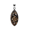 Smokey Quartz Sterling Silver Marquise Pendant & Chain
