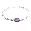 Amethyst Sterling Silver Ladies Bracelet