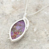 Purple Mohave Turquoise Sterling Silver Marquise Pendant & Chain