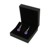 Purple Mohave Turquoise Sterling Silver Teardrop Drop Earrings