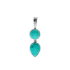 Turquoise Sterling Silver Teardrop Pendant & Chain
